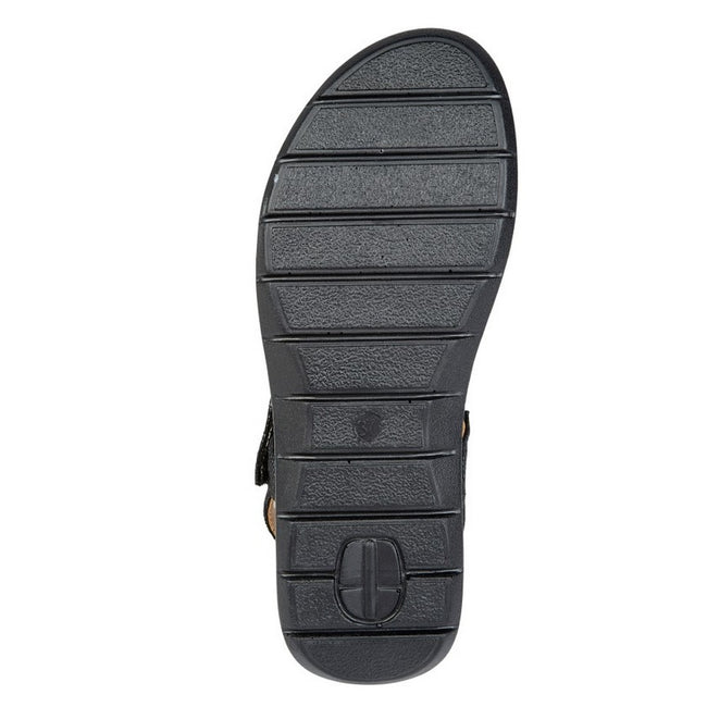 Black Shimmer - Back - Boulevard Womens-Ladies Shimmer Touch Fastening Sandals