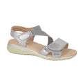 Silver Shimmer - Front - Boulevard Womens-Ladies Shimmer Touch Fastening Sandals
