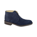 Navy - Front - Roamers Mens Suede Chukka Boots