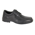 Black - Front - Roamers Mens Leather Lace Up Shoes