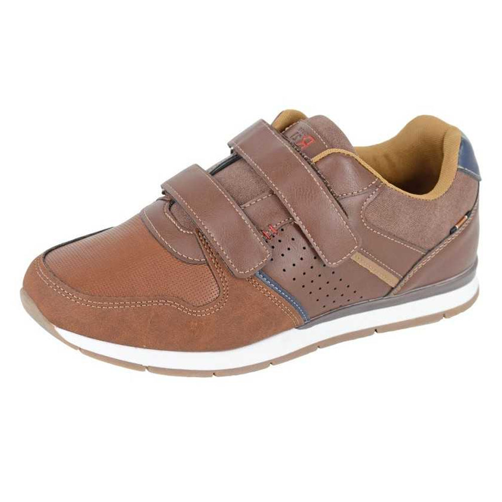 Brown - Back - R21 Mens Synthetic Nubuck Trainers