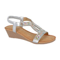 Silver - Front - Cipriata Womens-Ladies Selene Jewelled Sandals