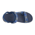 Navy-Grey - Back - PDQ Mens Logo Sandals