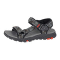 Grey-Black - Front - PDQ Mens Logo Sandals