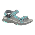 Mint-Grey - Front - PDQ Womens-Ladies Logo Sandals