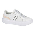 White-Natural - Front - Cipriata Womens-Ladies Glamour Lace Up Trainers
