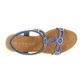 Blue - Back - Cipriata Womens-Ladies Ora Jewelled Sandals