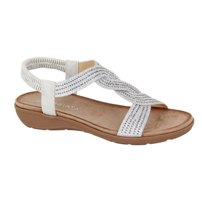 Silver - Front - Cipriata Womens-Ladies Josetta Sparkle Sandals