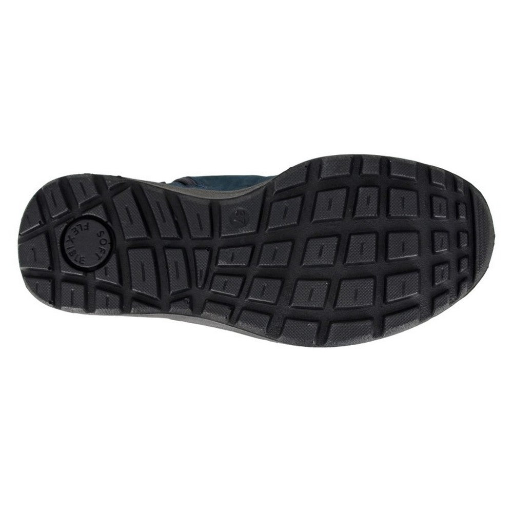 Navy - Back - Aztrek Womens-Ladies Pennine Nubuck Walking Boots