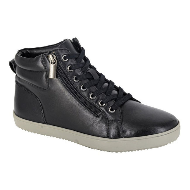 Black - Front - Cipriata Womens-Ladies Adalia Leather Boots
