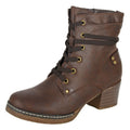 Dark Brown - Back - Cipriata Womens-Ladies Aleandra Ankle Boots