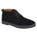 Black - Front - Roamers Mens Leather Desert Boots