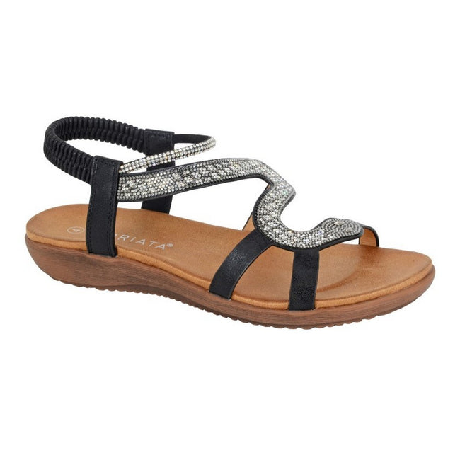 Black - Front - Cipriata Womens-Ladies Serpent Sandals