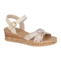 Beige - Front - Cipriata Womens-Ladies Sarina Metallic Sandals