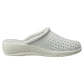 White - Back - Dek Womens-Ladies Leather Clogs