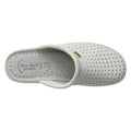 White - Side - Dek Womens-Ladies Leather Clogs