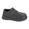 Black - Front - Route 21 Childrens-Kids Maxwell School Shoes
