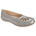 Pewter - Front - Boulevard Womens-Ladies Punched Summer Casual Shoes