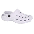 White - Front - Dek Womens-Ladies Perforated Clogs