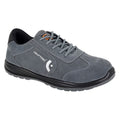 Grey - Front - Grafters Mens Suede Safety Trainers