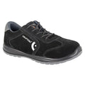 Black - Front - Grafters Mens Suede Safety Trainers