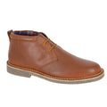 Brown - Front - Roamers Mens Leather Desert Boots