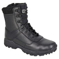 Black - Front - Grafters Mens Tiger Leather Combat Boots