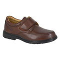 Brown - Front - Roamers Mens Leather Extra Wide Formal Shoes