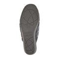 Grey - Back - Sleepers Womens-Ladies Josephine Floral Embroidery Mule Slippers