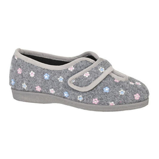 Grey - Front - Sleepers Womens-Ladies Matilda Slippers