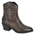 Dark Brown - Front - Cipriata Womens-Ladies Bertilla Burnished Ankle Boots