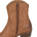 Tan - Back - Cipriata Womens-Ladies Bertilla Cowgirl Ankle Boots