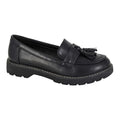 Black - Front - Boulevard Womens-Ladies Tassel Loafers