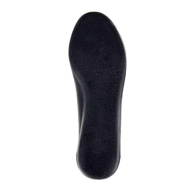 Black - Back - Cipriata Womens-Ladies Eria Leather Ballerina Flats