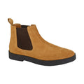 Tan - Front - Roamers Mens Plain Suede Ankle Boots