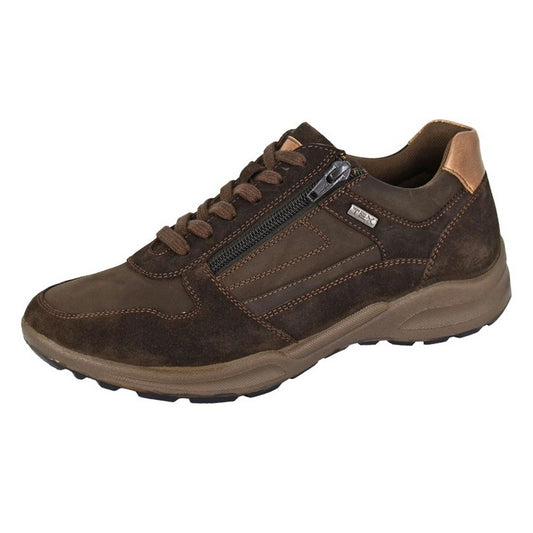Brown - Front - Mod Comfys Womens-Ladies Tissington Nubuck Trainers