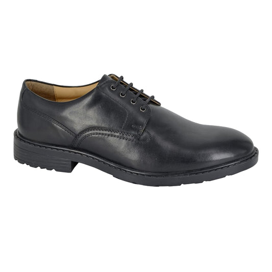 Black - Front - Tredflex Mens Leather Gibson Shoes