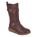 Burgundy - Front - Cipriata Womens-Ladies Arcisa Boots