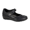 Black - Front - Boulevard Womens-Ladies Mary Janes
