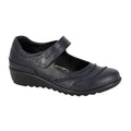 Navy - Front - Boulevard Womens-Ladies Mary Janes