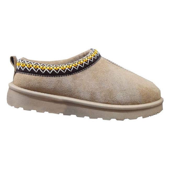 Beige - Front - Cipriata Womens-Ladies Dana Microsuede Mule Slippers