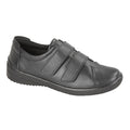 Black - Front - Mod Comfys Womens-Ladies 2 Bar Touch Fastening Leisure Shoes