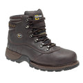 Brown Crazy Horse - Front - Grafters Mens Safety Hiker Type Toe Cap Waxy Leather Boots