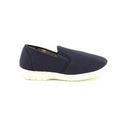 Navy Blue Denim - Back - Scimitar Mens Twin Gusset Slip On Casual Textile Shoes