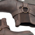 Brown - Pack Shot - Woodland Mens Low Harley Gusset Harness Leather Boots