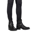Black - Pack Shot - Woodland Mens Low Harley Gusset Harness Leather Boots