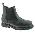 Black - Front - Grafters Mens Safety Chelsea Boots