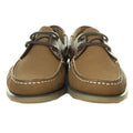 Brown Nubuck-Leather - Side - Dek Mens Moccasin Boat Shoes