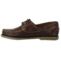 Brown Leather - Side - Dek Mens Moccasin Boat Shoes