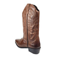 Dark Brown - Back - Woodland Mens High Clive Western Cowboy Boots